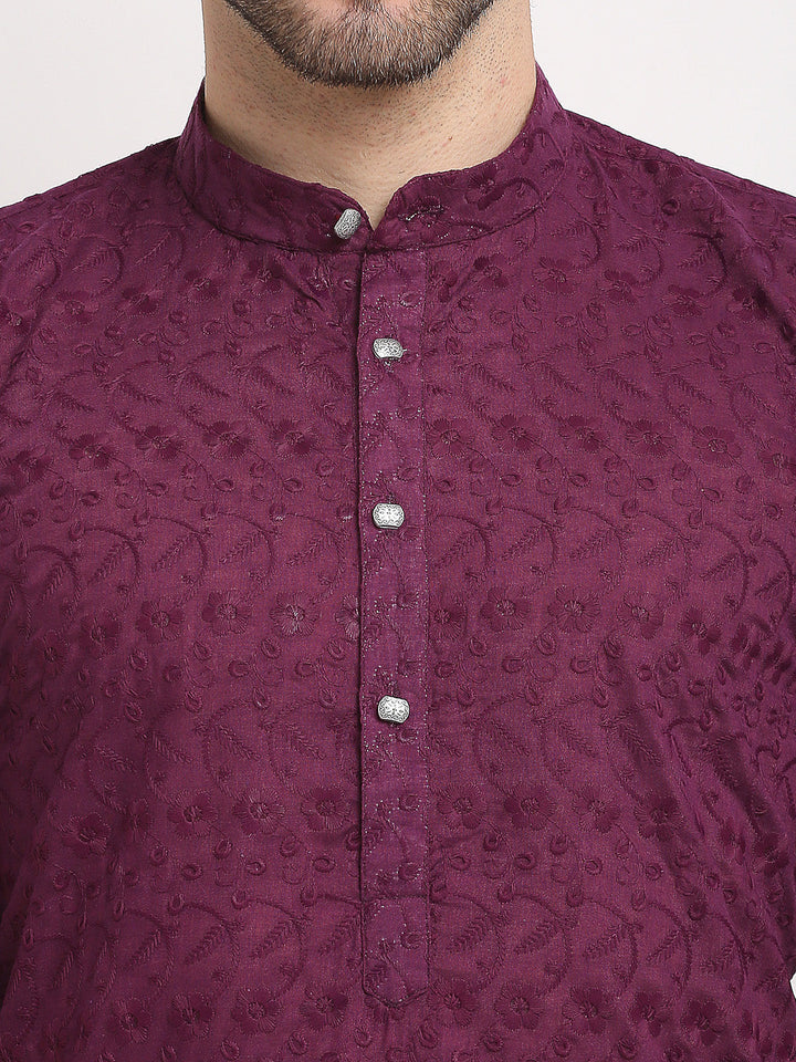 Men Ethnic  Embroidered  Pure Cotton Kurta