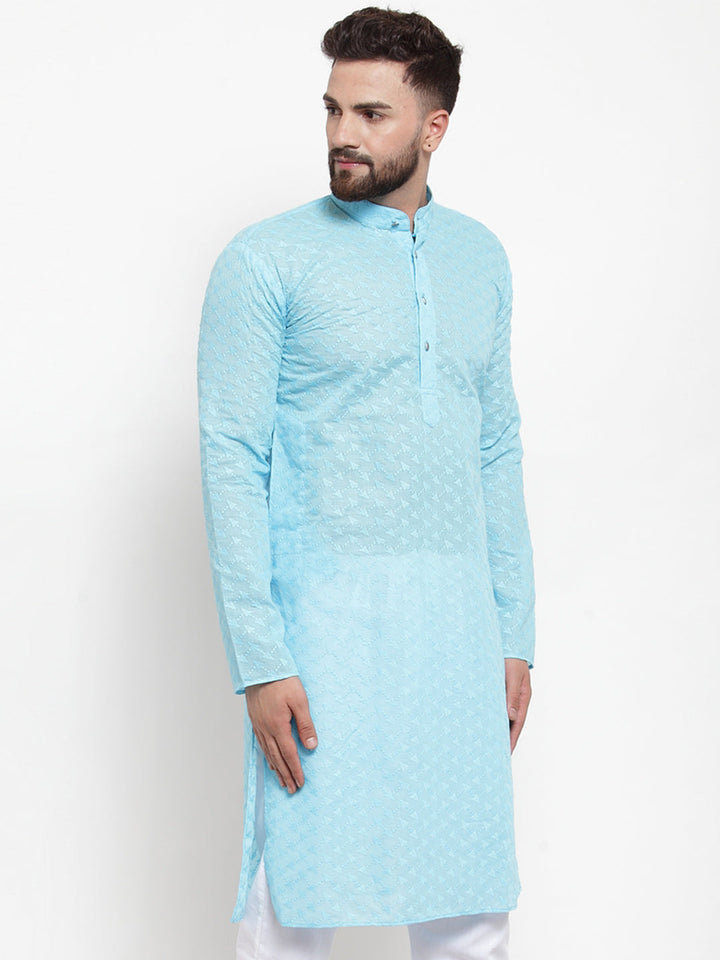 Men Ethnic  Embroidered  Pure Cotton Kurta