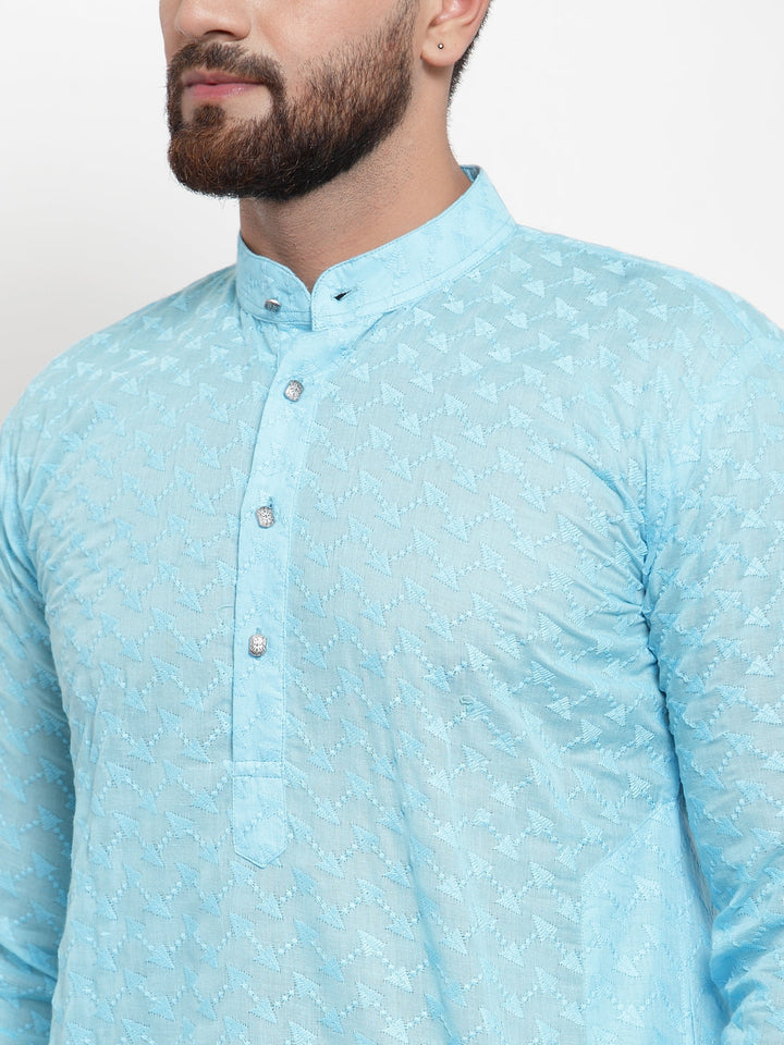 Men Ethnic  Embroidered  Pure Cotton Kurta