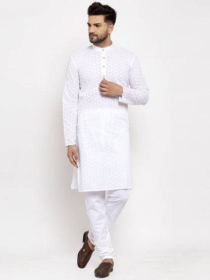 Men Ethnic  Embroidered  Pure Cotton Kurta