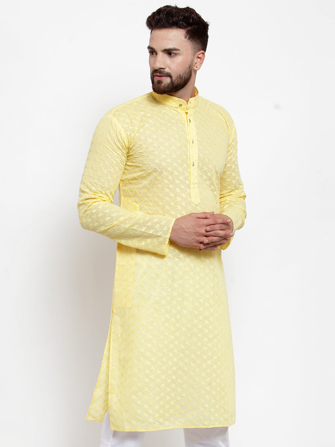 Men Ethnic  Embroidered  Pure Cotton Kurta