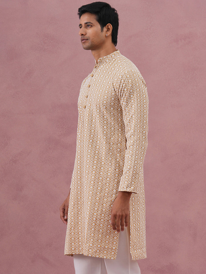Floral Embroidered Kurta