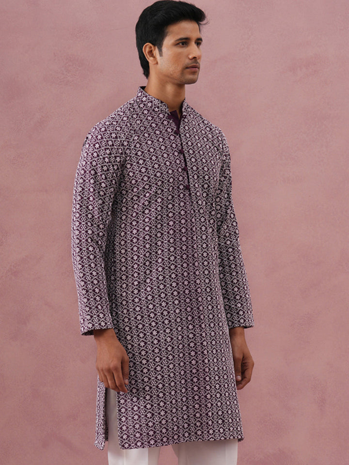 Floral Embroidered Kurta