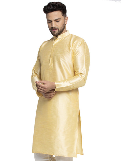 Men'S Solid Dupion Silk Kurtas