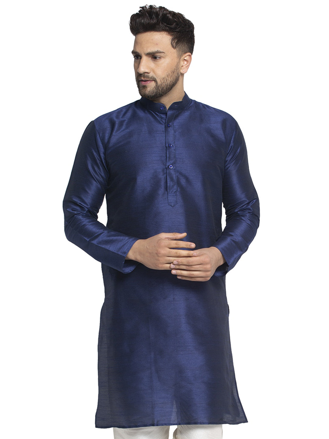 Men'S Solid Dupion Silk Kurtas
