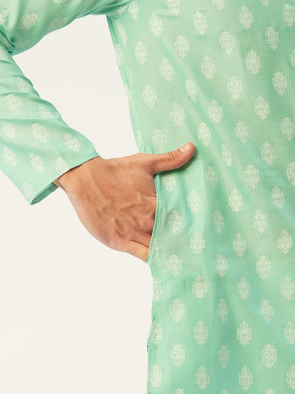 Men'S Cotton Floral Printed Kurtas