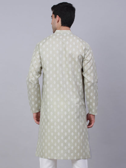 Men'S Cotton Floral Printed Kurtas