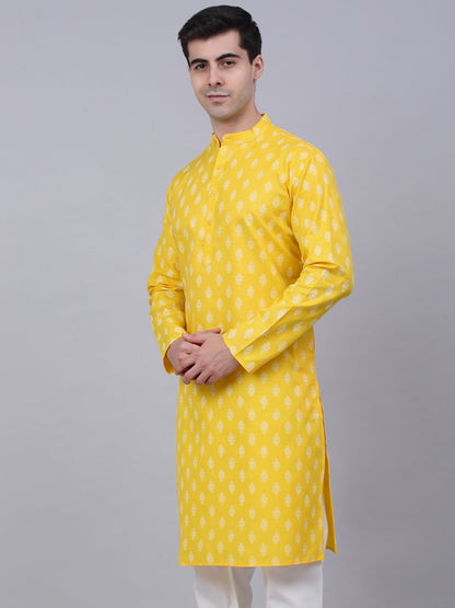 Men'S Cotton Floral Printed Kurtas