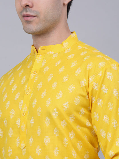 Men'S Cotton Floral Printed Kurtas