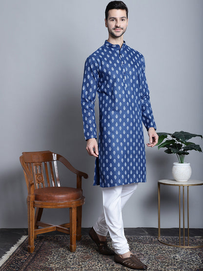 Men'S Cotton Floral Printed Kurtas