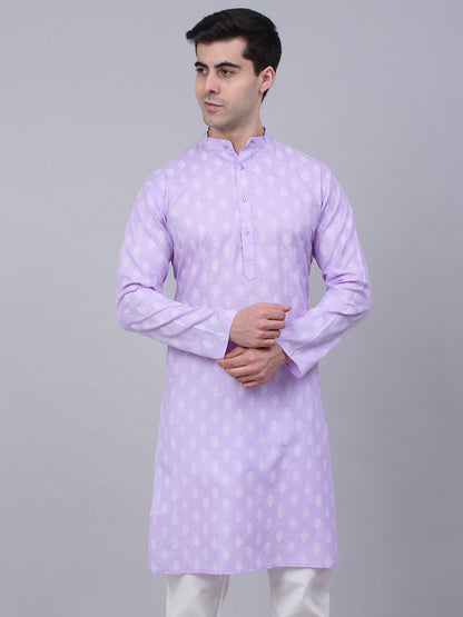 Men'S Cotton Floral Printed Kurtas