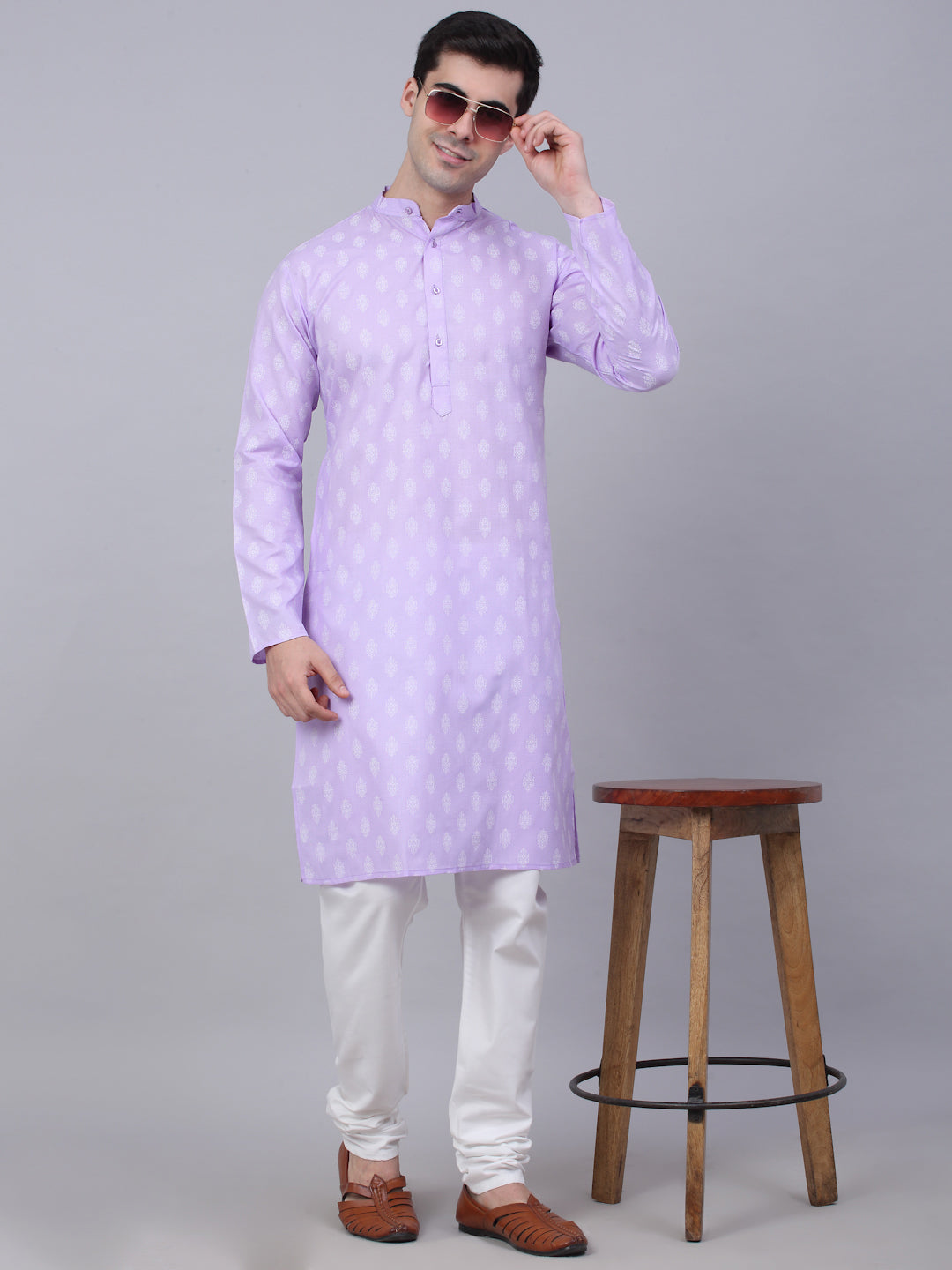 Men'S Cotton Floral Printed Kurtas