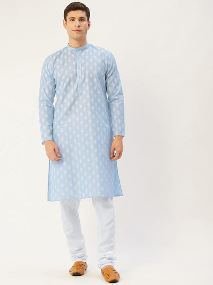 Men'S Cotton Floral Printed Kurtas