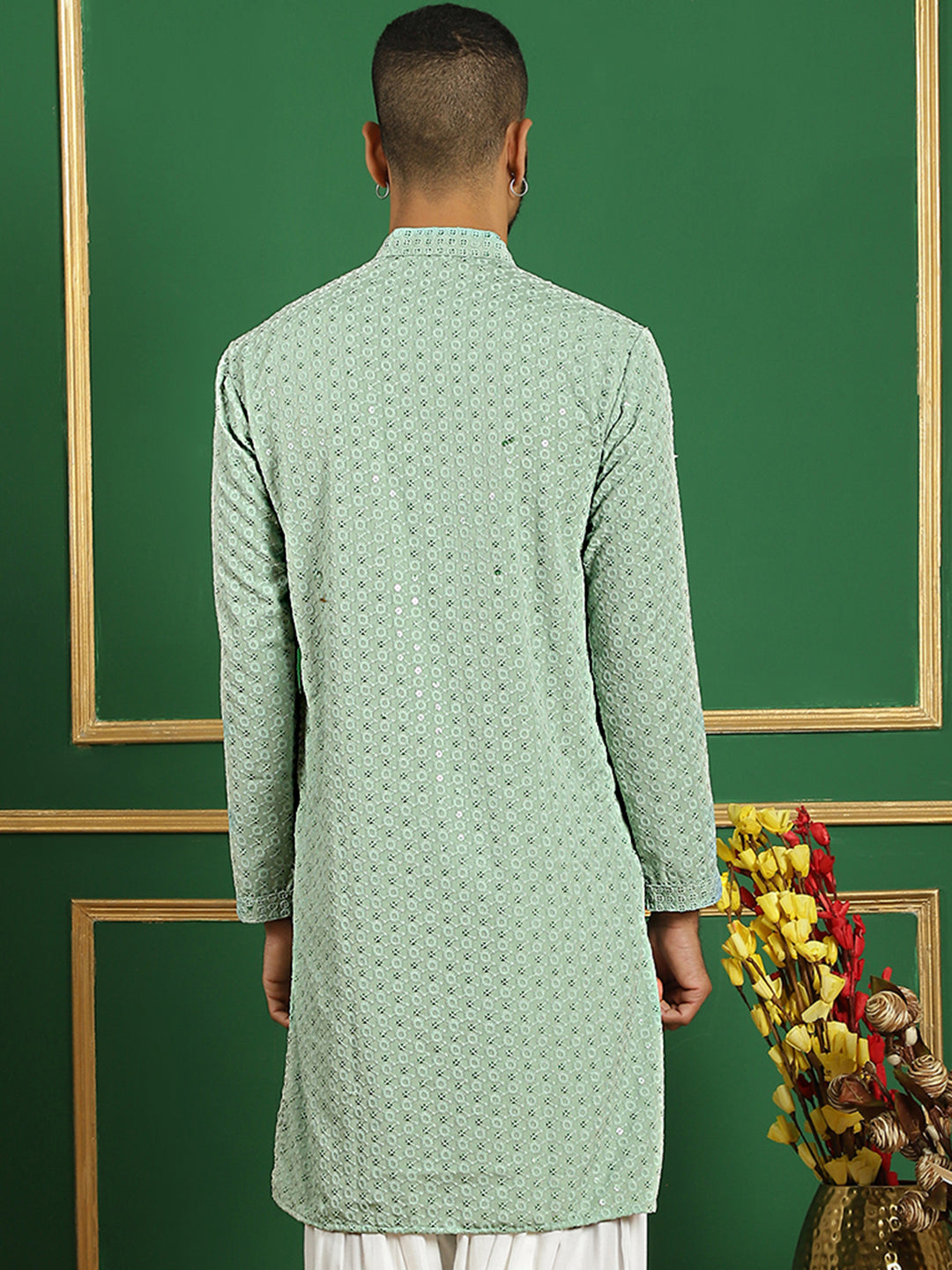 Sequin Embroidered Pure Cotton Kurtas