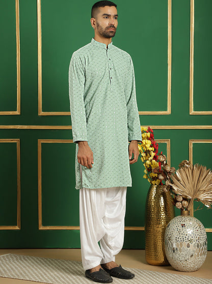 Sequin Embroidered Pure Cotton Kurtas