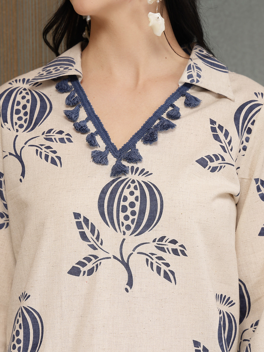 Printed Cotton Straight Kurta Pant Set