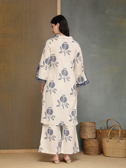 Printed Cotton Straight Kurta Pant Set