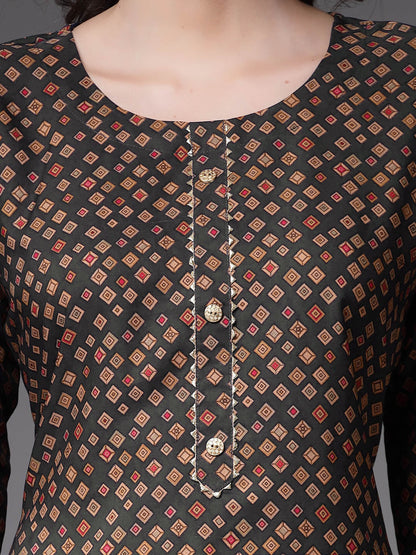 Printed Poly Crepe Straight Kurta Palazzo Set (Pre-Order)