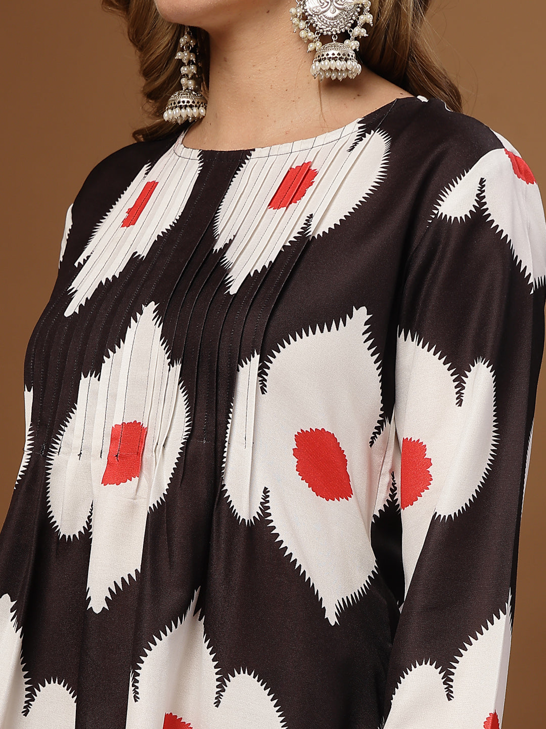 Floral Printed Rayon A-Line Kurta Pant Dupatta Set
