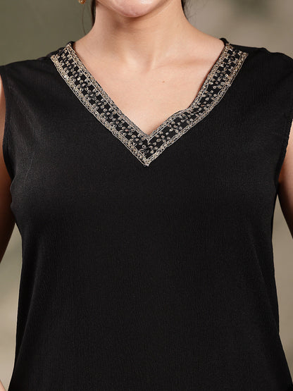 Back Solid Rayon Straight Kurta Pant Dupatta Set