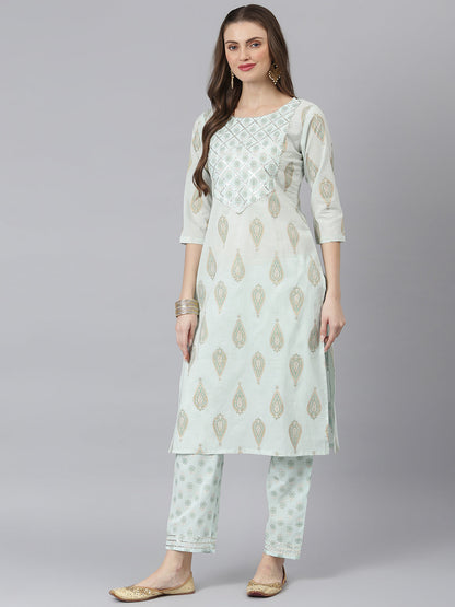 Women Floral Print Rayon Straight Kurta Pant Dupatta Set (Pre-Order)