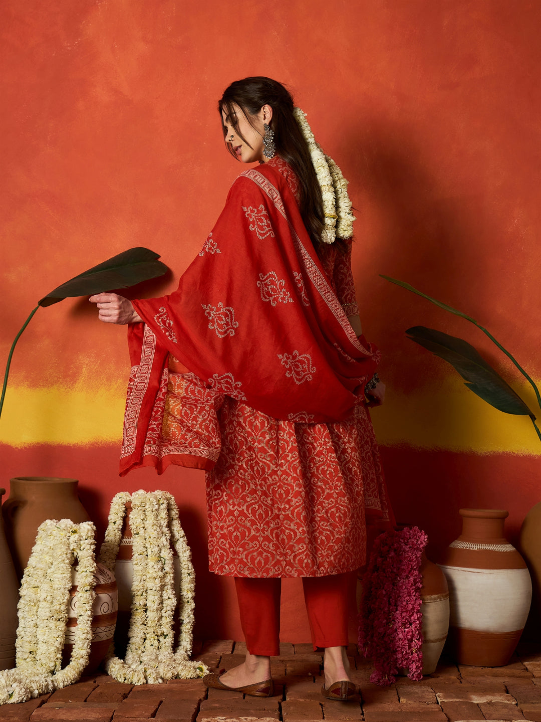 Printed Cotton Alia Kurta Pant Dupatta Set
