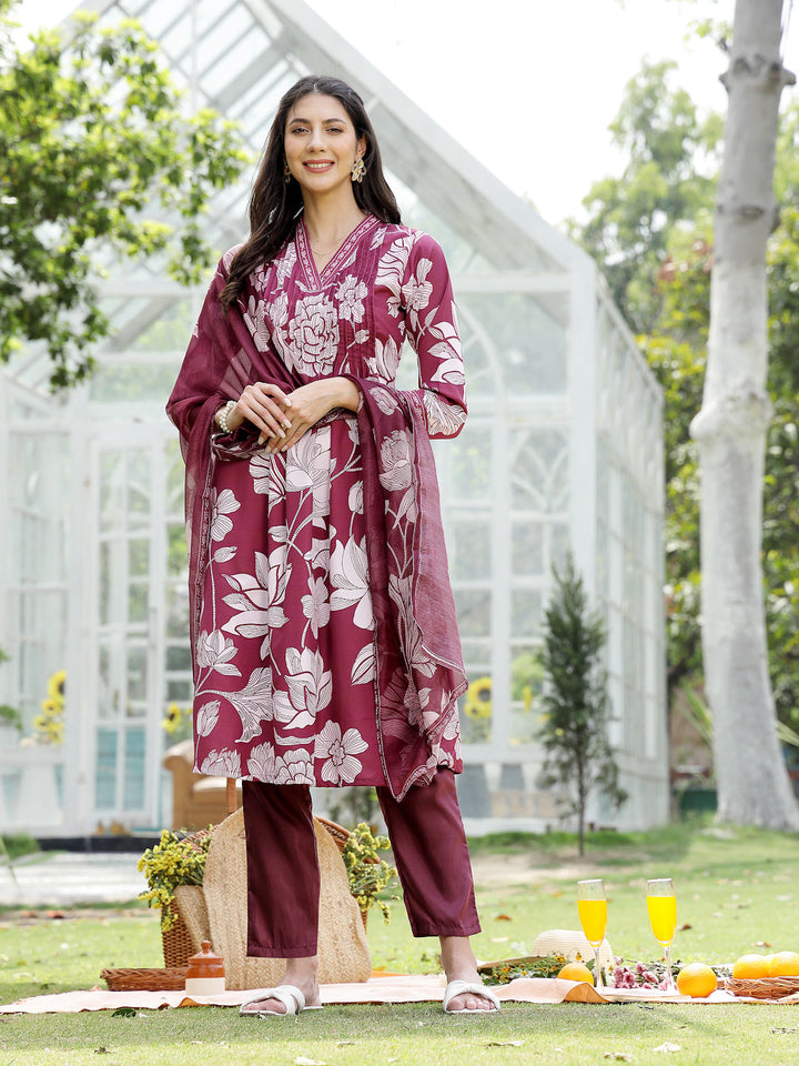 Stylum magenta rayon printed kurta – wholesale manufacturer &amp; exporter from India