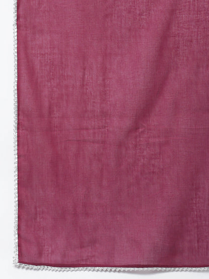 Women Printed Rayon Straight Kurta Sharara Dupatta Set (Pre-Order)