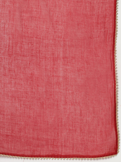 Printed & Embroidered Rayon Short Kurta Sharara Dupatta Set