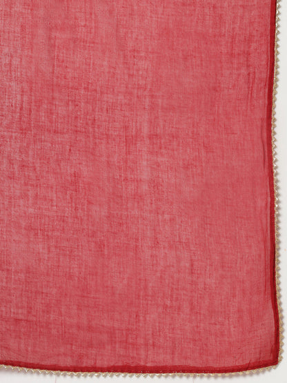 Printed & Embroidered Rayon Short Kurta Sharara Dupatta Set (Pre-Order)