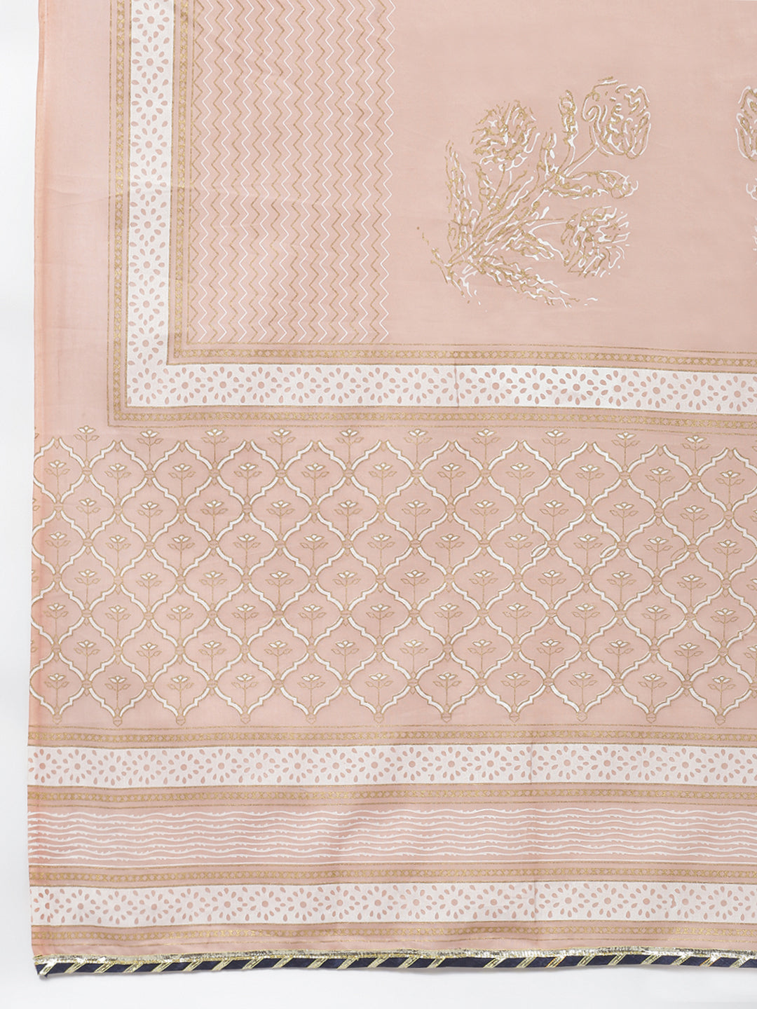 Women Printed Rayon A-Line Kurta Sharara Dupatta Set (Pre-Order)