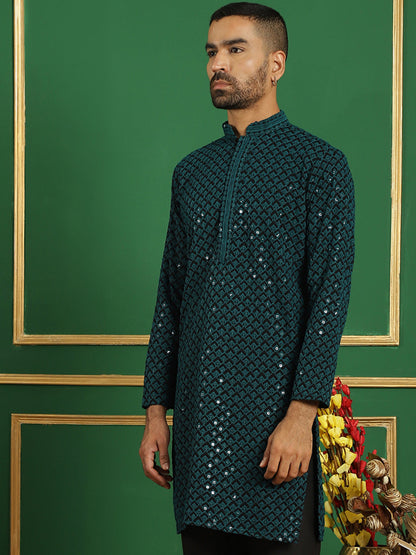 Sequin Embroidered Pure Cotton Kurtas