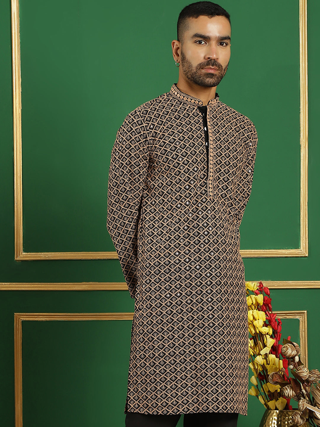 Sequin Embroidered Pure Cotton Kurtas