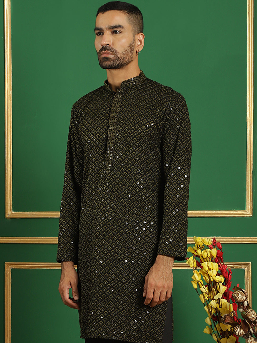 Sequin Embroidered Pure Cotton Kurtas