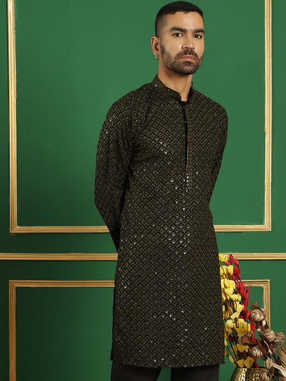 Sequin Embroidered Pure Cotton Kurtas