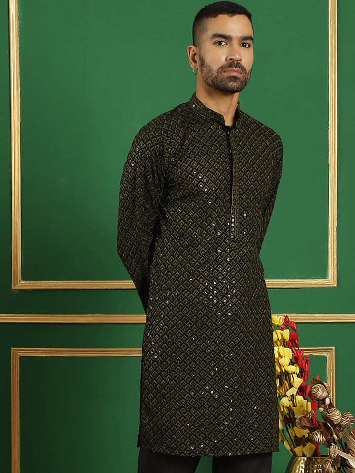 Sequin Embroidered Pure Cotton Kurtas