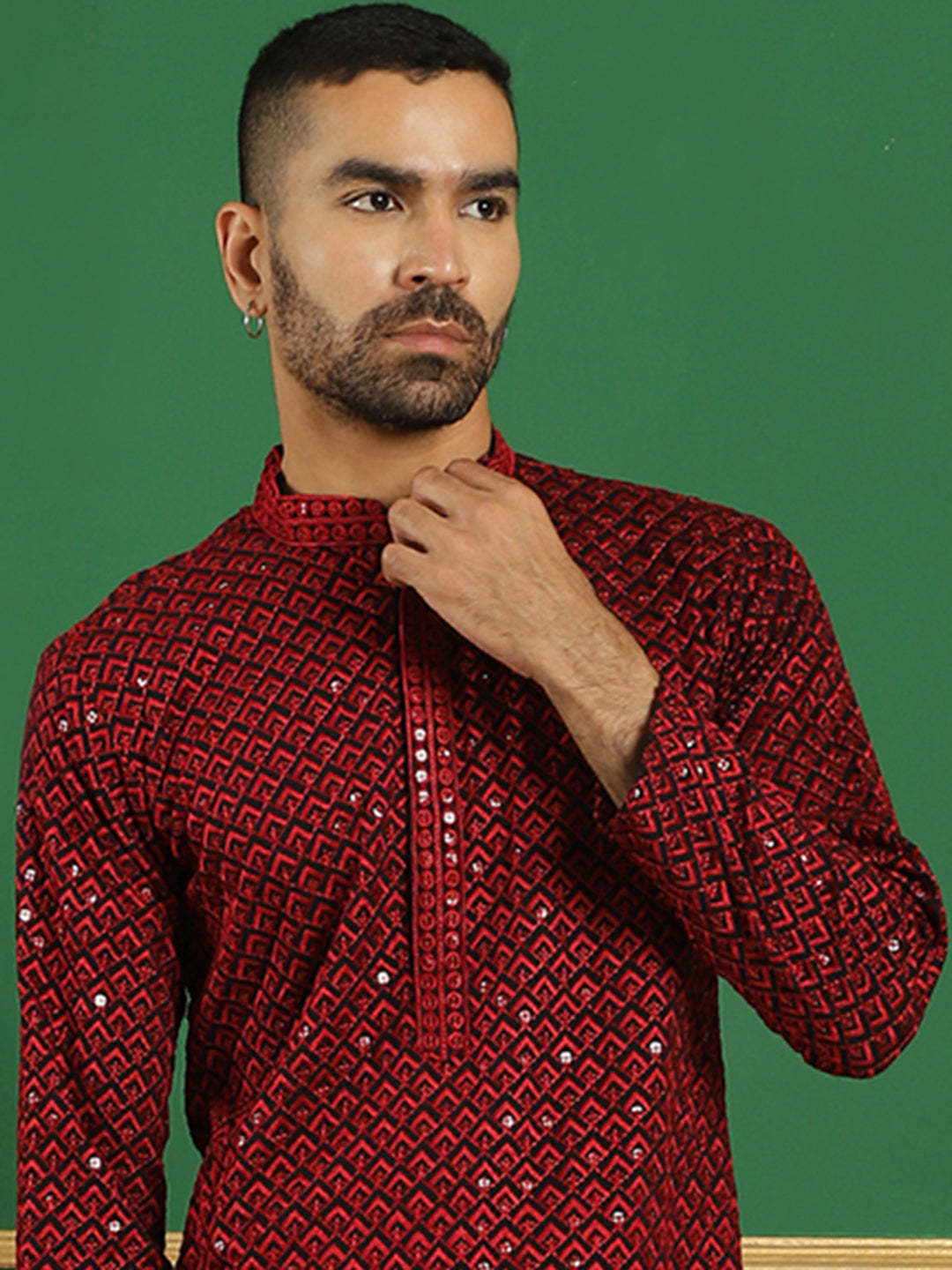 Sequin Embroidered Pure Cotton Kurtas