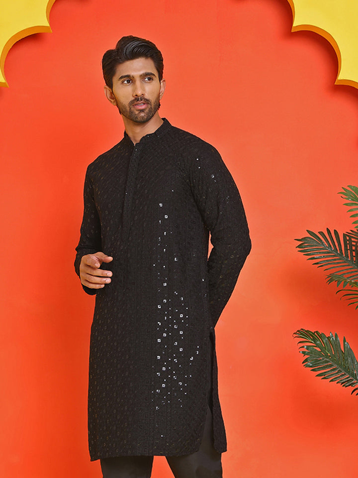 Sequin Embroidered Pure Cotton Kurtas