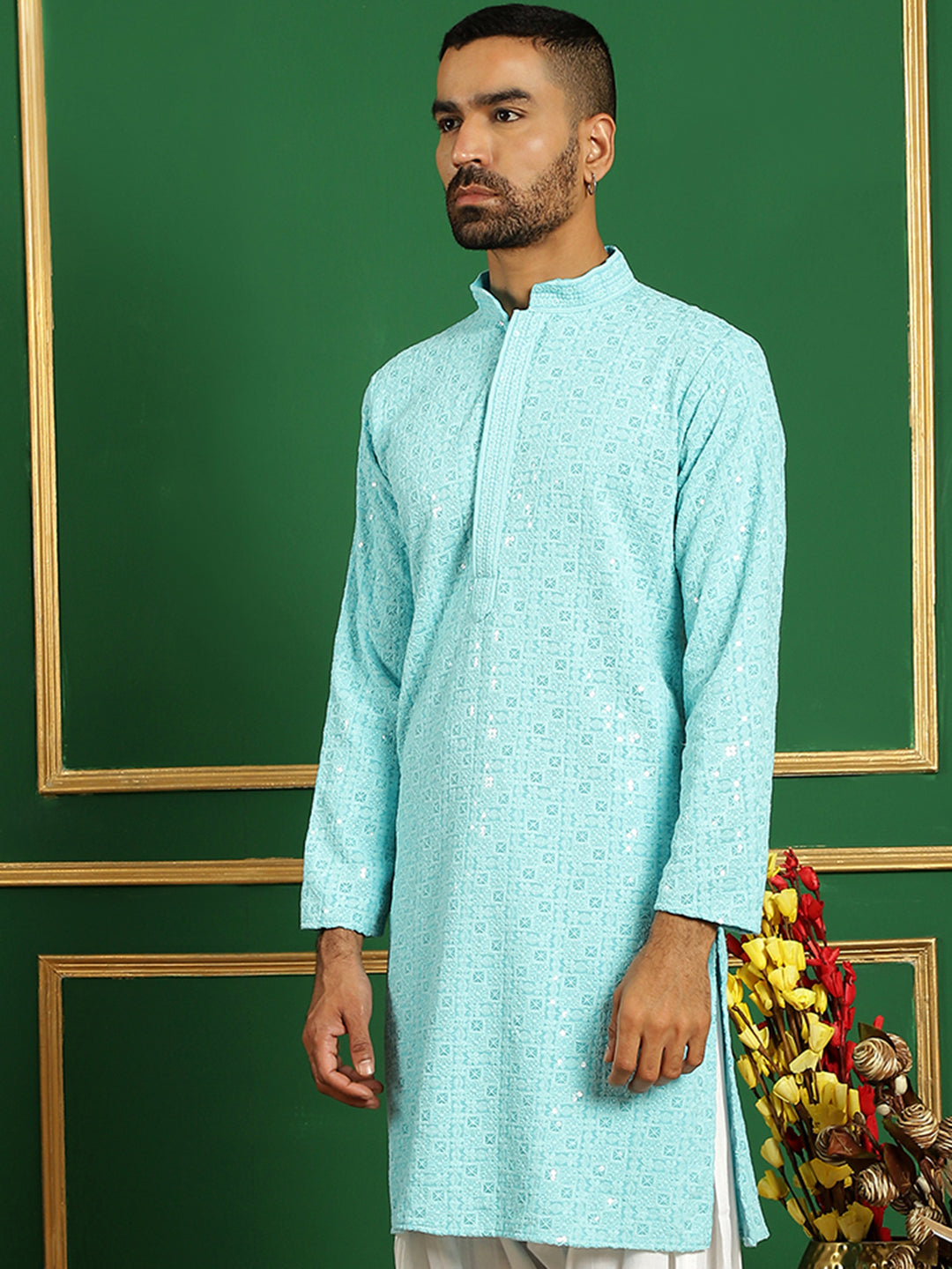 Men'S Embroidered Kurtas