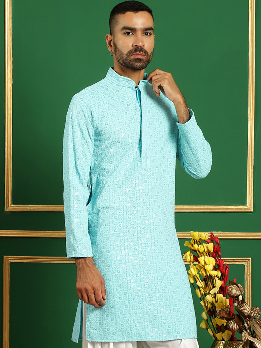 Men'S Embroidered Kurtas