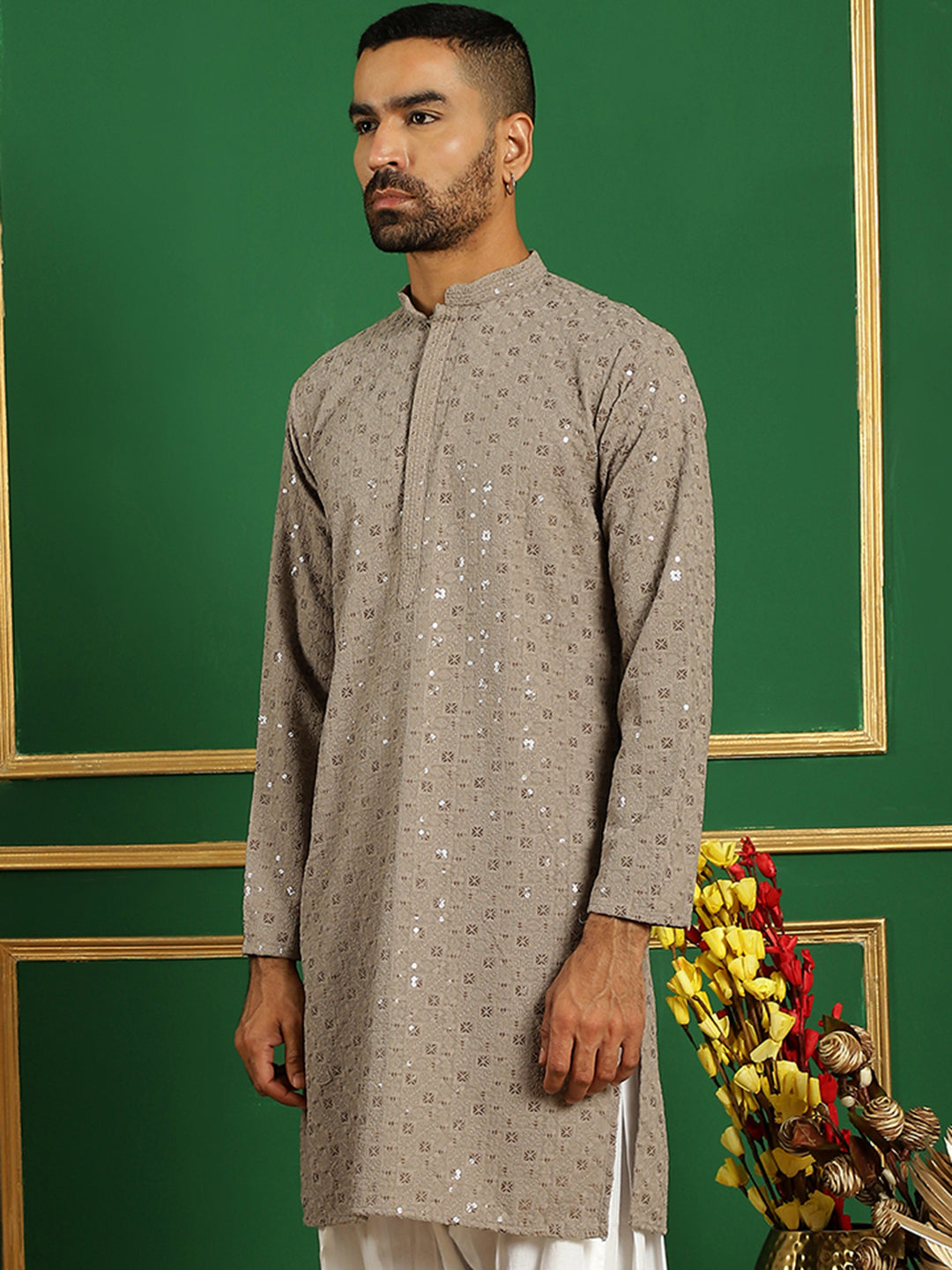 Men'S Embroidered Kurtas