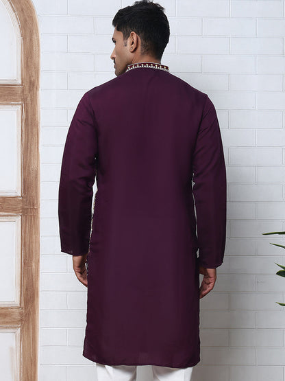 Floral Embroidered And Sequins Kurta