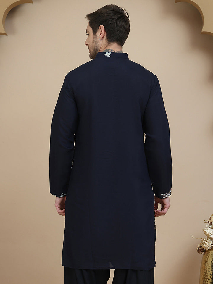 Embroidered Silk Blend Kurtas