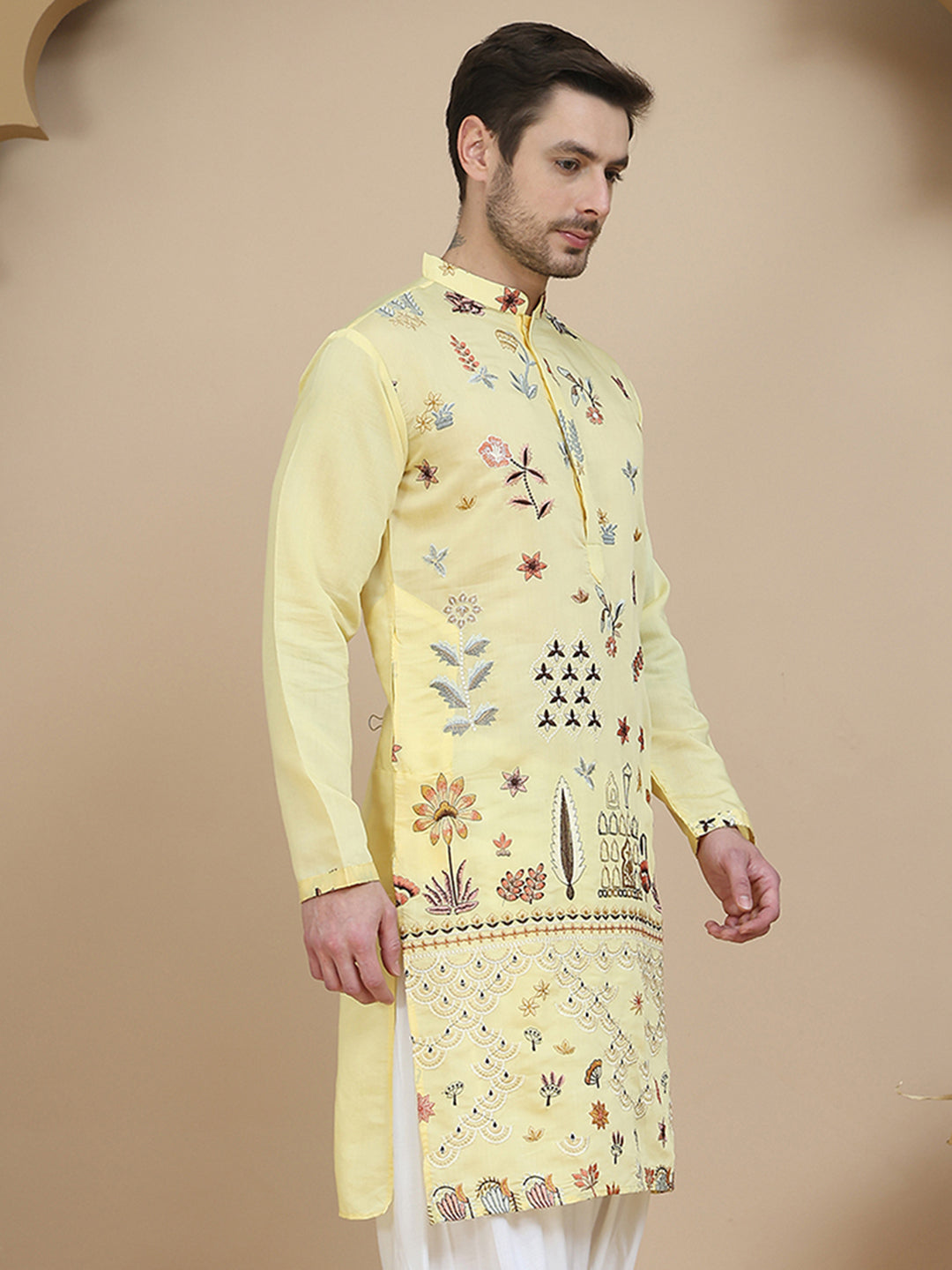 Embroidered Silk Blend Kurtas