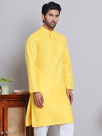 Solid Cotton Kurta For Men