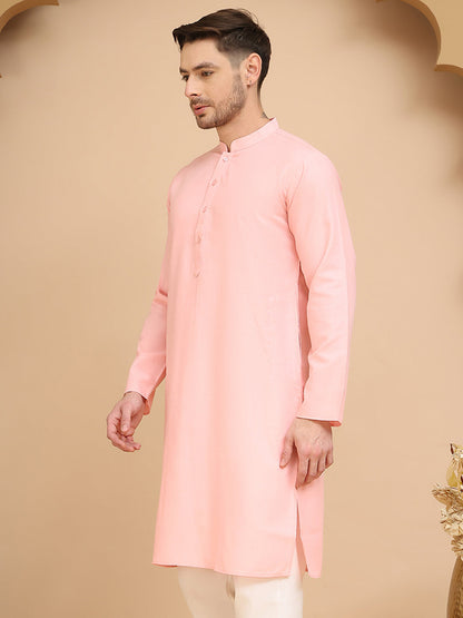 Solid Cotton Kurta For Men