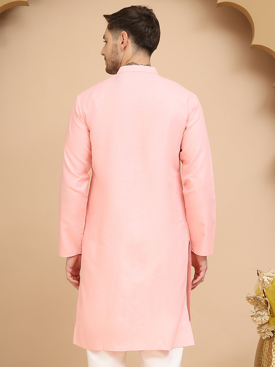 Solid Cotton Kurta For Men