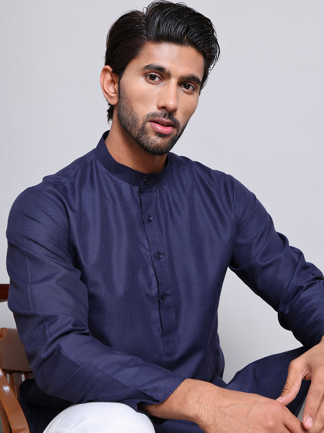 Solid Cotton Kurta For Men