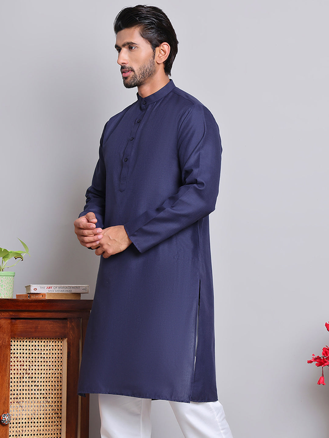 Solid Cotton Kurta For Men