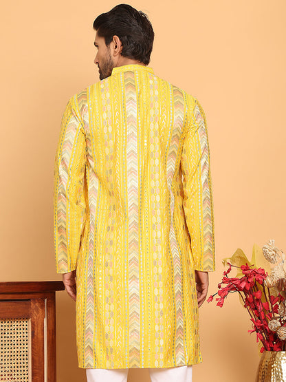 Embroidered And Sequins Kurtas For Men